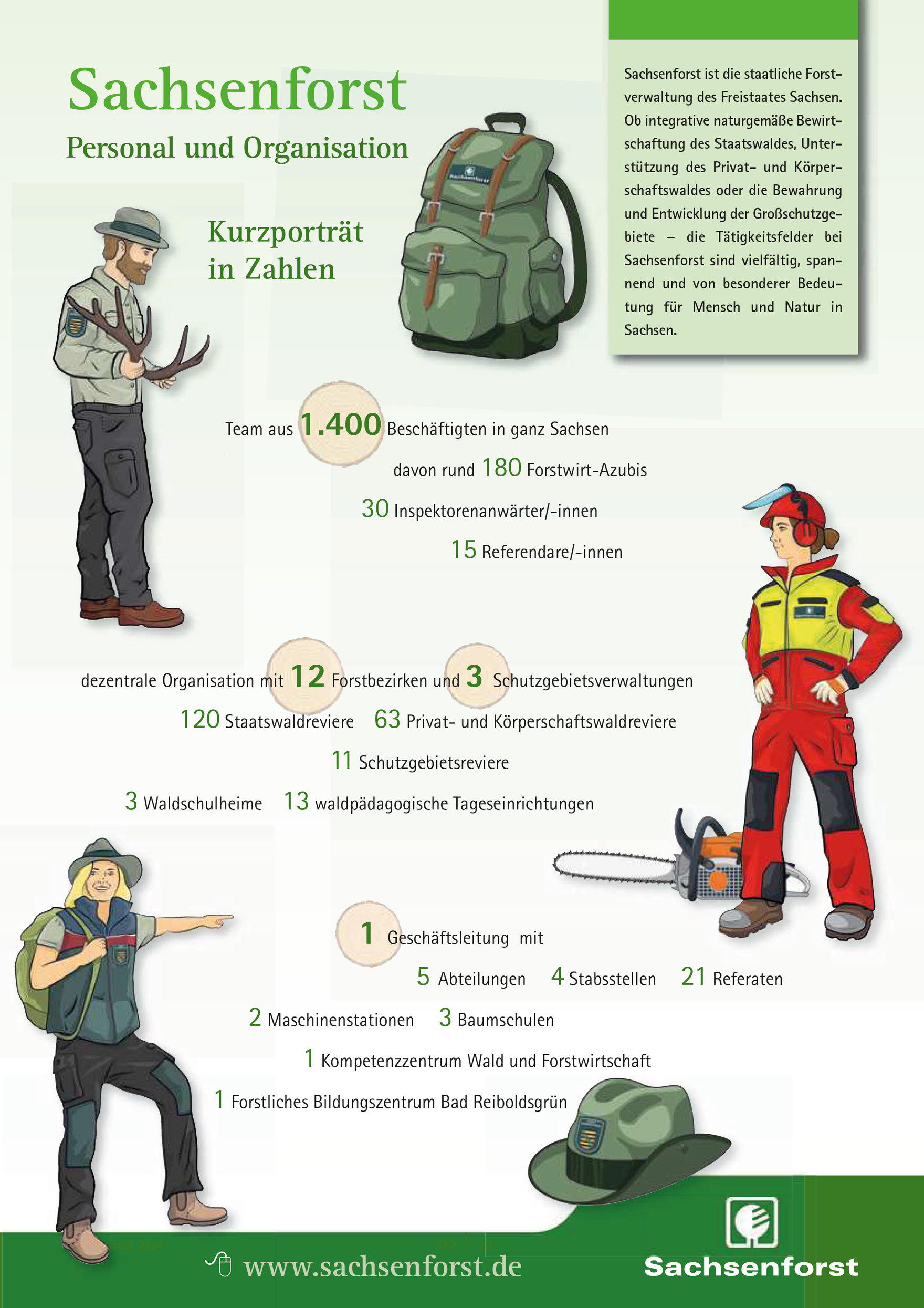 Infografik  Personal Sachsenforst