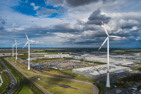 Windpark im BMW-Werk Leipzig