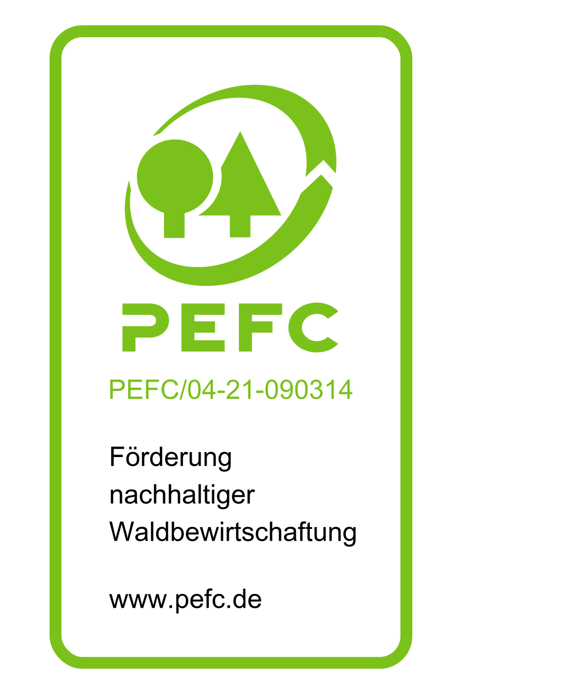 Logo PEFC-Zertifizierung